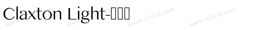 Claxton Light字体转换